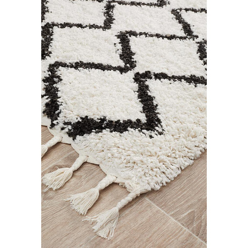 Network Rugs Monochrome Buchra Fringed Rug | Temple & Webster