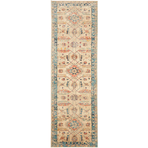 Network Rugs Bone Traditional Power Loomed Runner | Temple & Webster