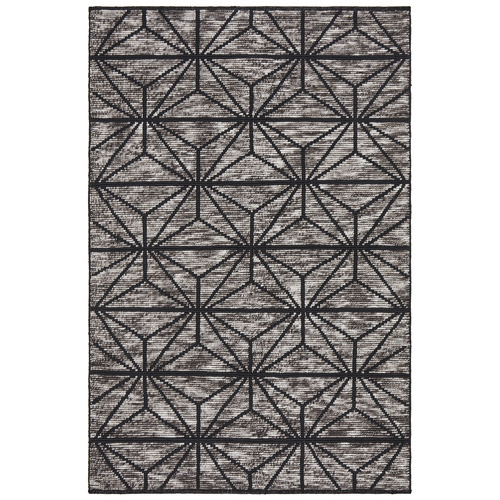 Hoffman Charcoal & Grey Hand Loomed Polyester Rug