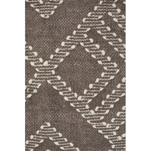 Thomas Grey & Natural White Hand Loomed Pure Wool Rug