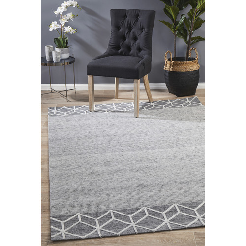 Lewis Jacquard Wool & Viscose Modern Rug