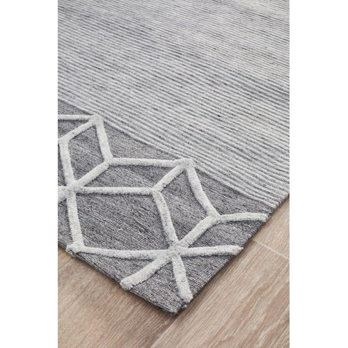 Lewis Jacquard Wool & Viscose Modern Rug