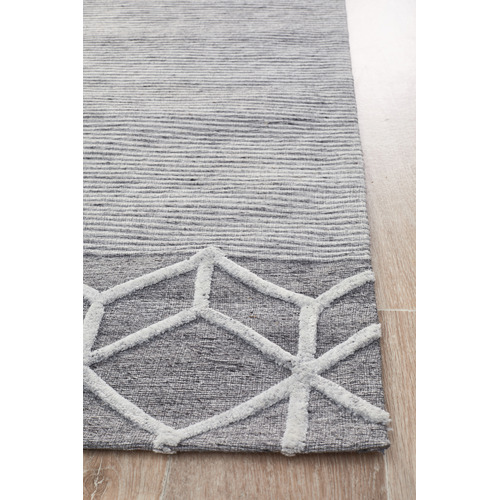Lewis Jacquard Wool & Viscose Modern Rug