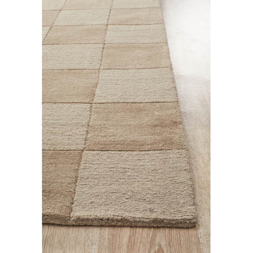 Network Wool Hand Tufted Rug Box Taupe & Reviews Temple & ster