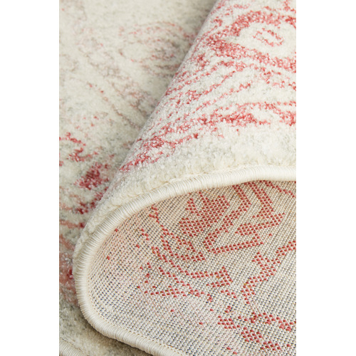 Rose Power-Loomed Bohemain Round Rug