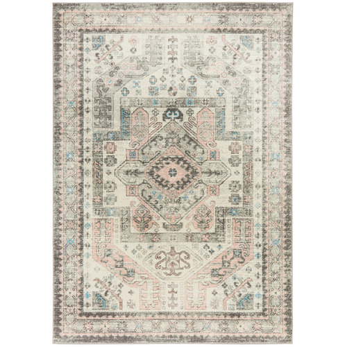 Silver Power-Loomed Bohemain Rug