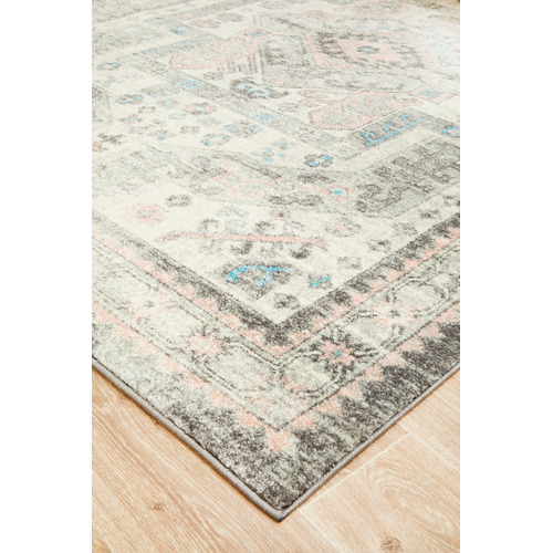 Silver Power-Loomed Bohemain Rug