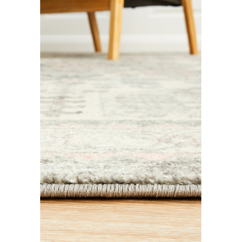 Silver Power-Loomed Bohemain Rug