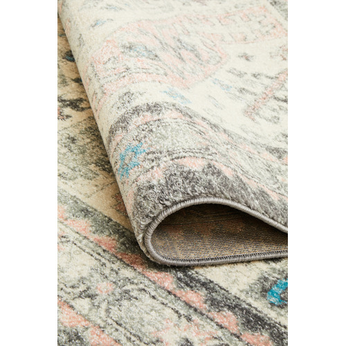 Silver Power-Loomed Bohemain Rug