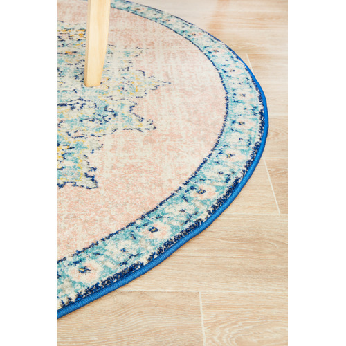 Network Rugs Flamingo Power-Loomed Bohemian Round Rug | Temple & Webster