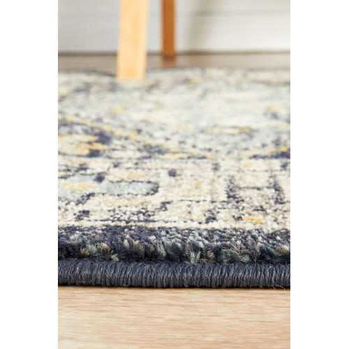 Navy & Sky Blue Power-Loomed Transitional Runner