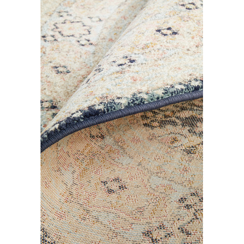Midnight Power-Loomed Transitional Round Rug