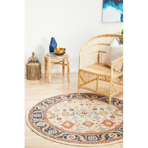 Dune Power-Loomed Transitional Round Rug