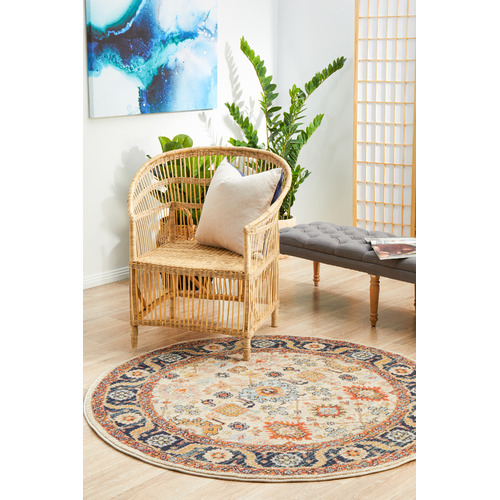 Dune Power-Loomed Transitional Round Rug