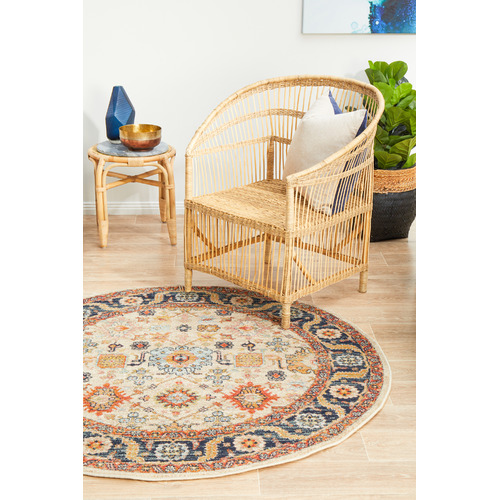 Dune Power-Loomed Transitional Round Rug