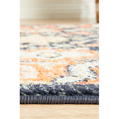 Navy & Rust Power-Loomed Transitional Runner