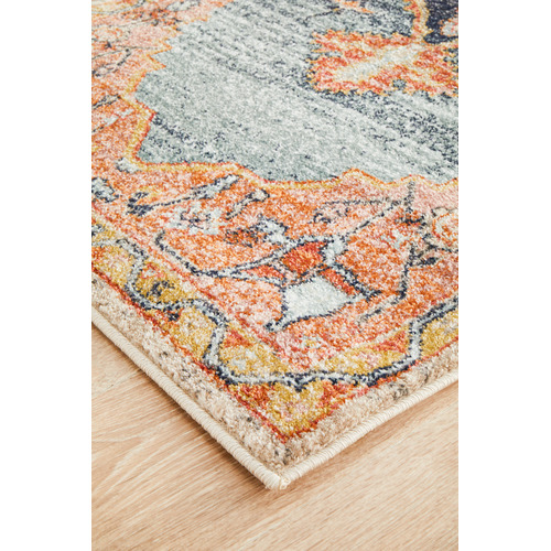 Rust & Blue Power-Loomed Transitional Runner