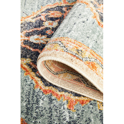 Rust & Blue Power-Loomed Transitional Runner