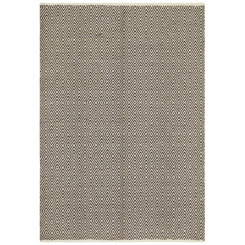 Dark Chocolate Diamond Modern Flatweave Rug