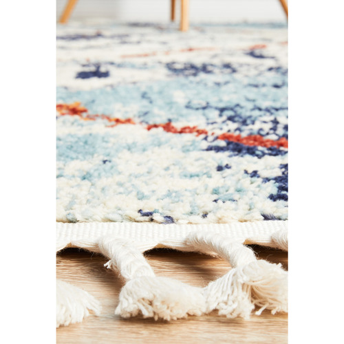 Blue Plush Moroccan Rug