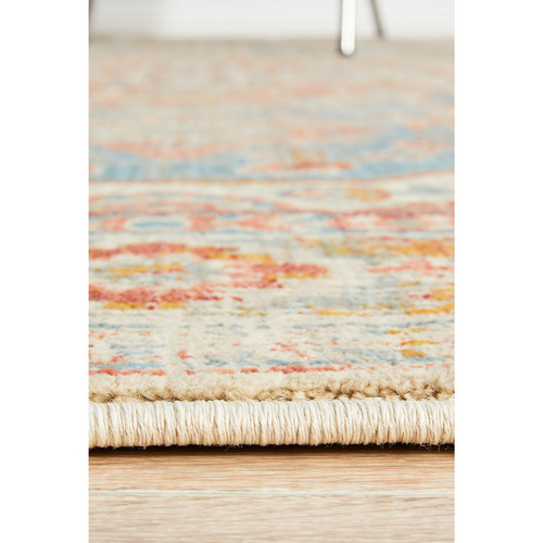Blue Power-Loomed Rug