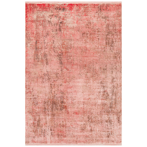 Coral Bamboo Silk & Acrylic Rug