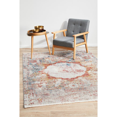 Terracotta Bamboo Silk & Acrylic Rug