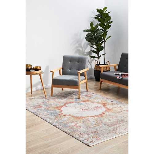 Terracotta Bamboo Silk & Acrylic Rug