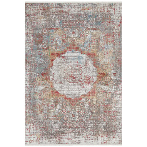 Terracotta Bamboo Silk & Acrylic Rug