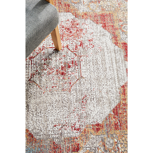 Terracotta Bamboo Silk & Acrylic Rug