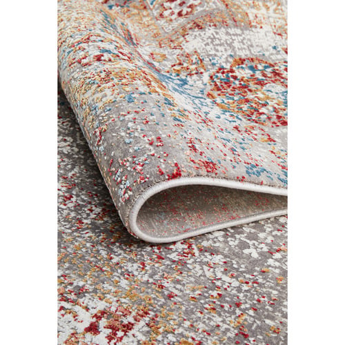 Terracotta Bamboo Silk & Acrylic Rug