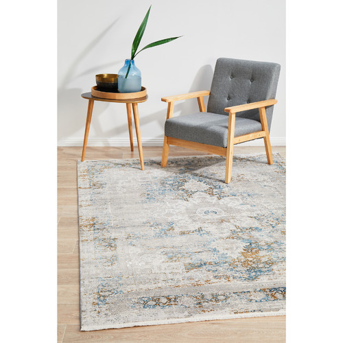 Network Blue Bamboo Silk & Acrylic Rug | Temple & Webster