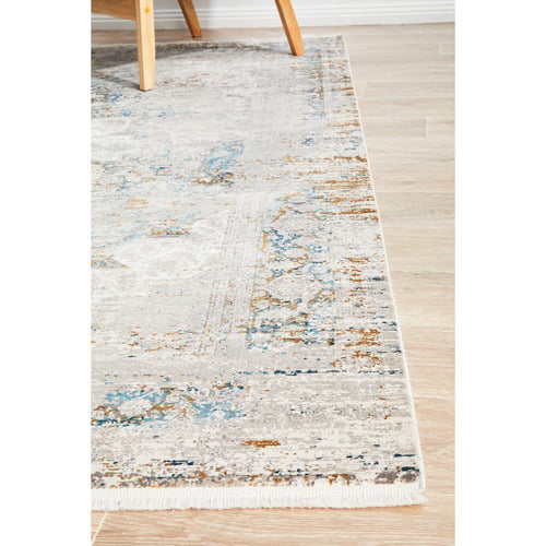 Blue Bamboo Silk & Acrylic Rug