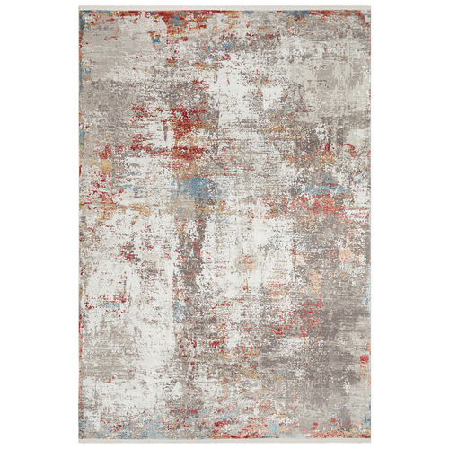 Grey Bamboo Silk & Acrylic Rug
