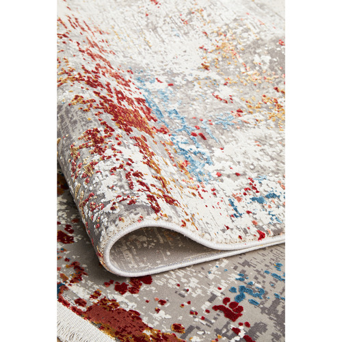 Grey Bamboo Silk & Acrylic Rug