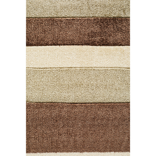 Stylish Stripe Brown Tufted Rug Temple & ster