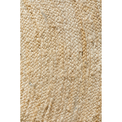 Round Jute Natural Rug Bleached