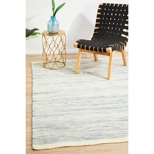 Network Rugs Blue Mani Scandinavian Pure Wool Rug | Temple & Webster