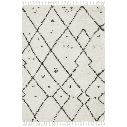 Network Monochrome Samira Fringed Rug | Temple & Webster