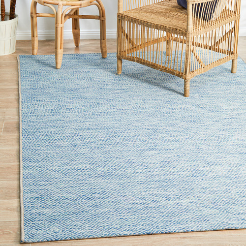 Blue Terrace Flat Weave Rug