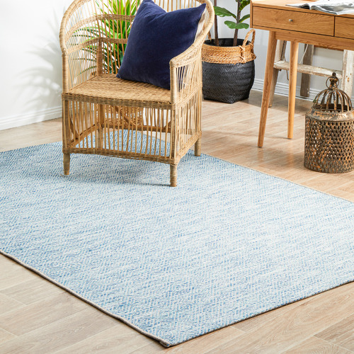Blue Terrace Flat Weave Rug