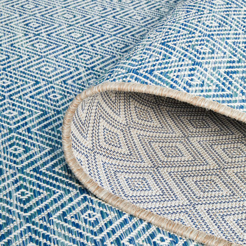 Blue Terrace Flat Weave Rug