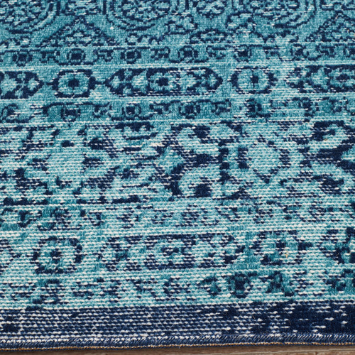 Blue Eternal Cotton-Blend Rug