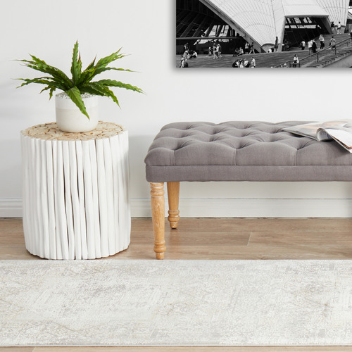 Stone Bamboo Silk & Acrylic Runner