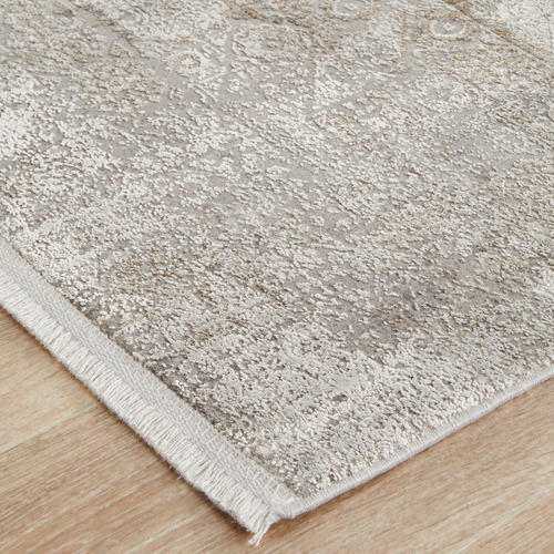 Stone Bamboo Silk & Acrylic Runner