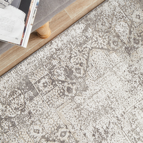 Stone Bamboo Silk & Acrylic Runner