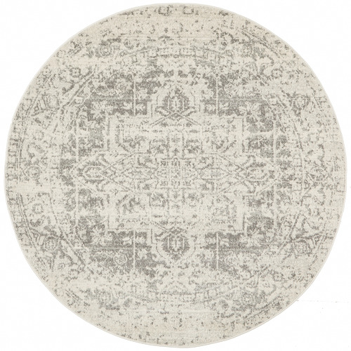 Bone-White-and-Silver-Round-Art-Moderne-Cezanne-Rug