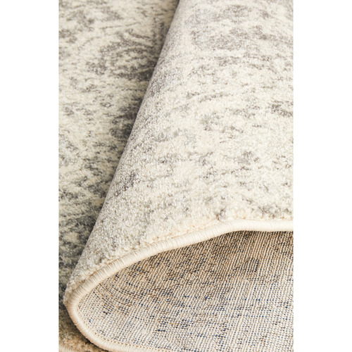 Bone-White-and-Silver-Round-Art-Moderne-Cezanne-Rug