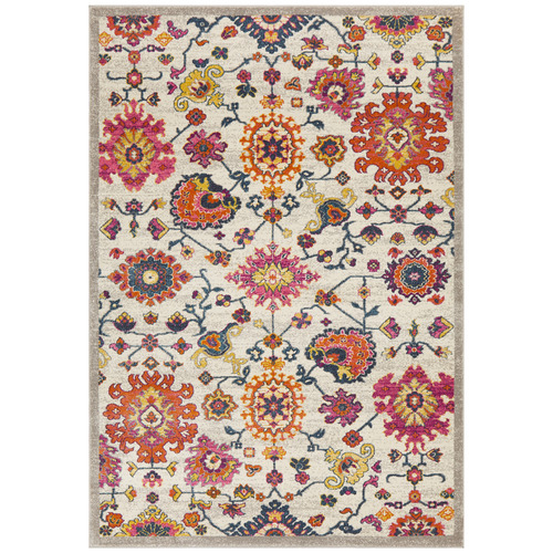 Multi-Coloured-Wildflower-Vintage-Look-Rug-BLN-208-MULT