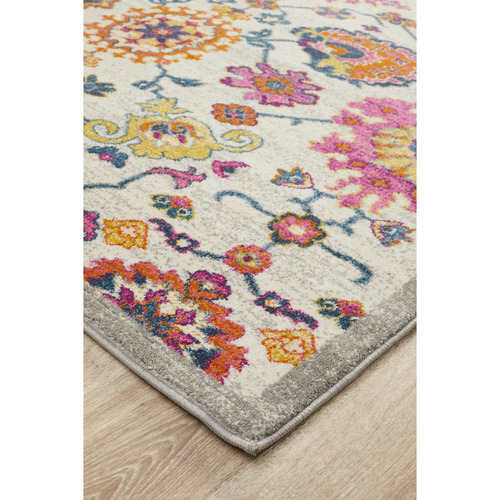 Multi-Coloured-Wildflower-Vintage-Look-Rug-BLN-208-MULT